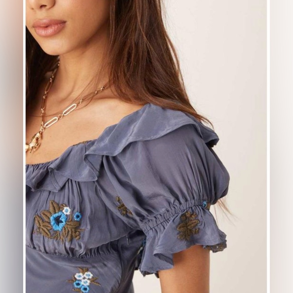 Free People Bali Santa Cruz Ruffle Dress, Medium - Picture 4 of 11